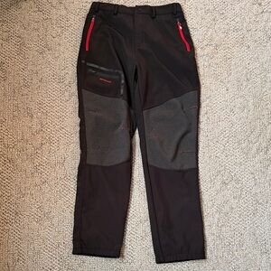 Men's Black and Gray Outdoor Sport Waterproof Pants